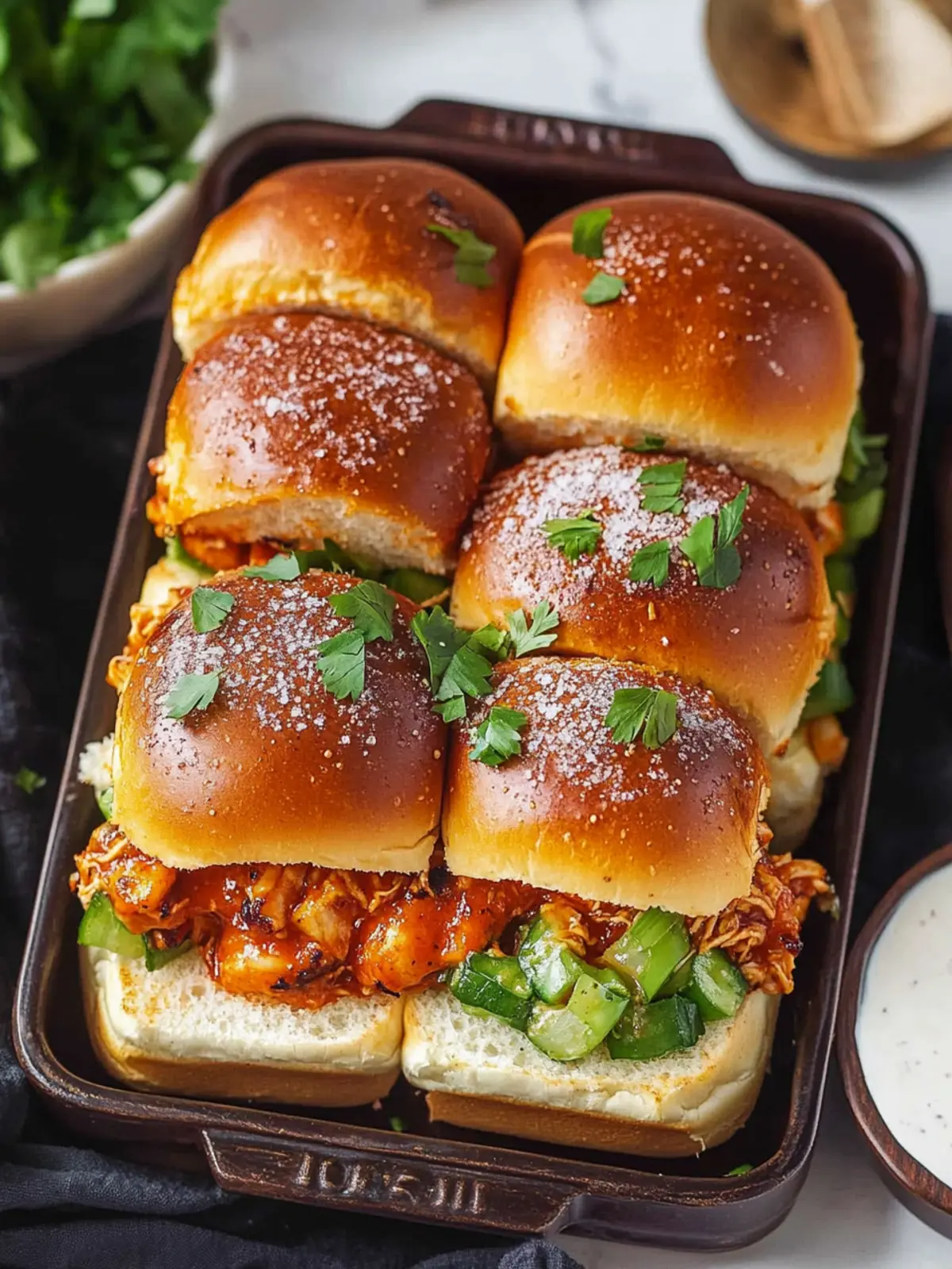 Buffalo Chicken Sliders: Your New Family Game Day Favorite 3 Buffalo Chicken Sliders
