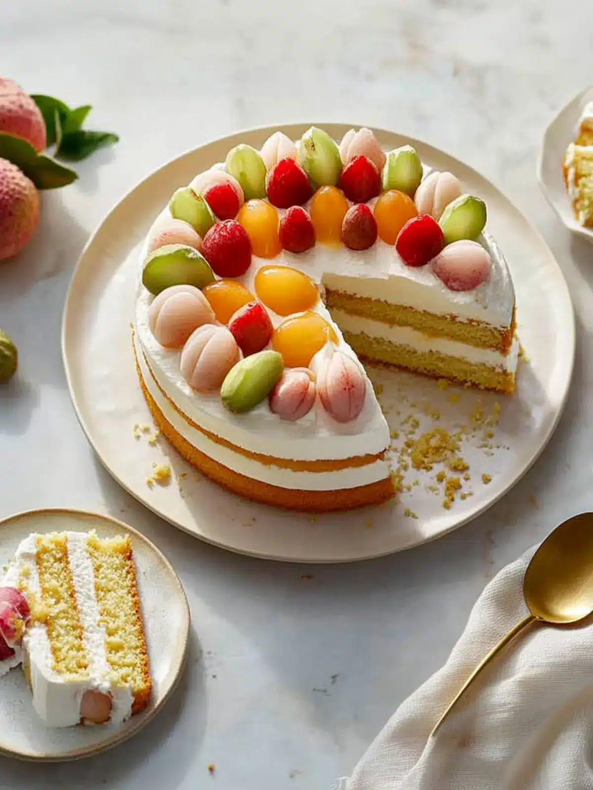 Heavenly Lychee Cake for a Festive Lunar New Year Treat 2 Lychee Cake