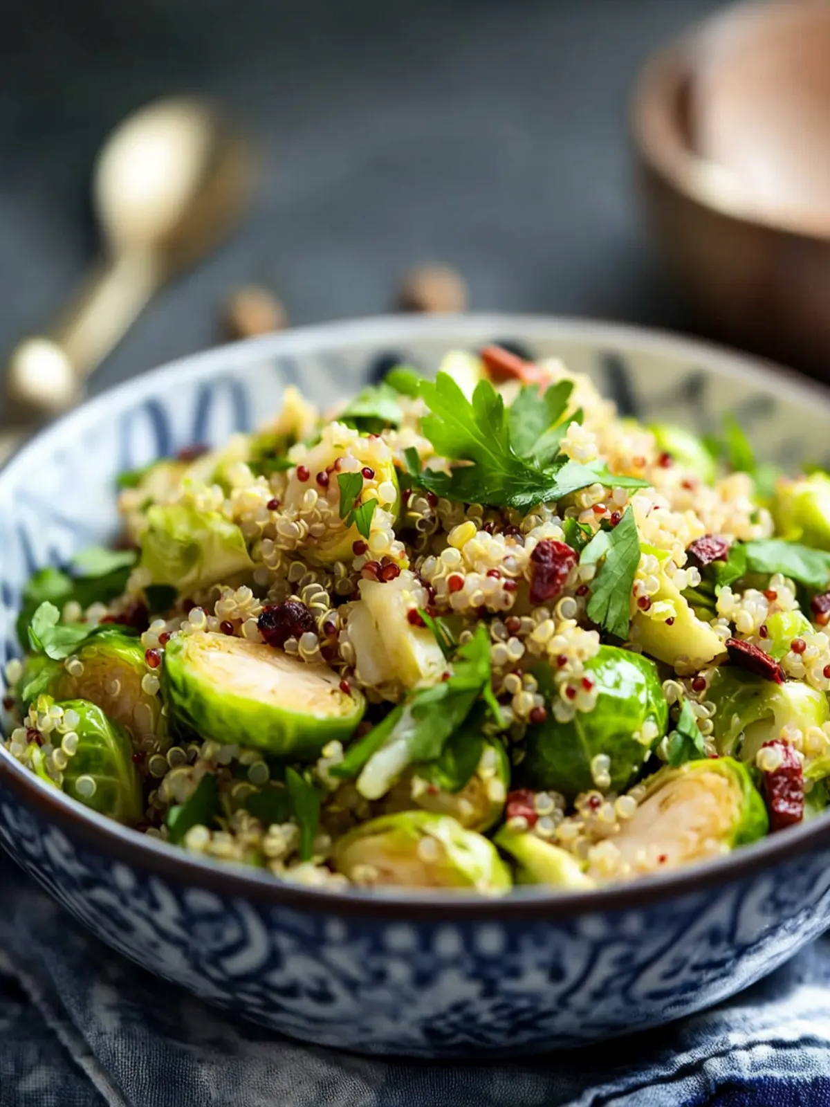 Warm Quinoa Brussels Sprouts Salad with a Zesty Twist 4 Warm Quinoa Brussels Sprouts Salad