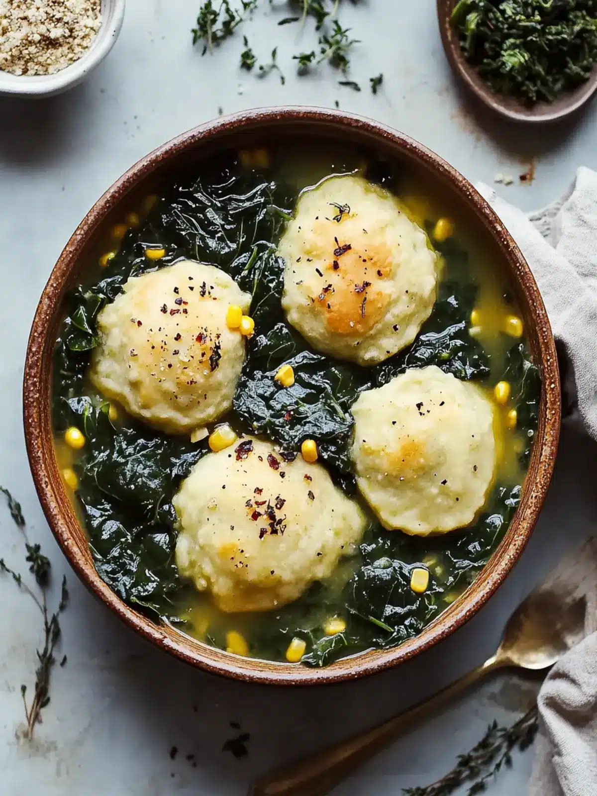 Collard Greens and Cornmeal Dumplings: Comfort Food Bliss 2 Collard Greens and Cornmeal Dumplings