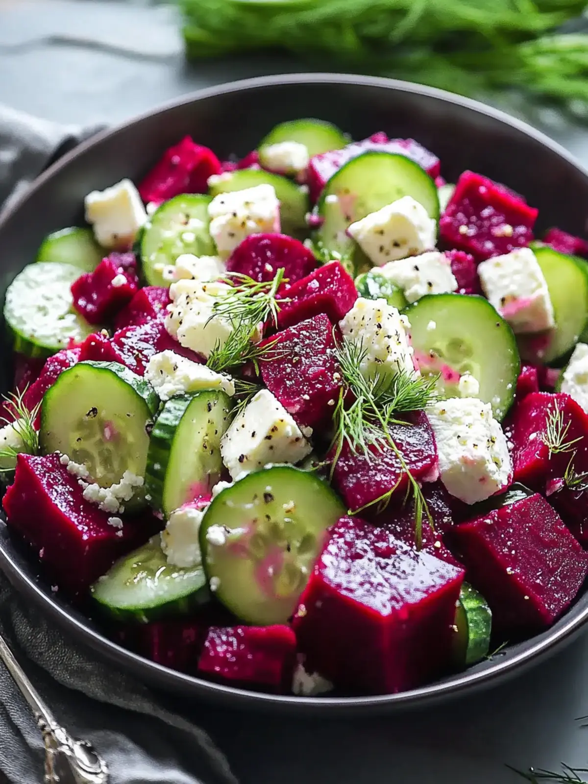 Vibrant Beet Feta Salad with Cucumber and Dill for Summer Joy 2 Vibrant Beet Feta Salad with Cucumber and Dill