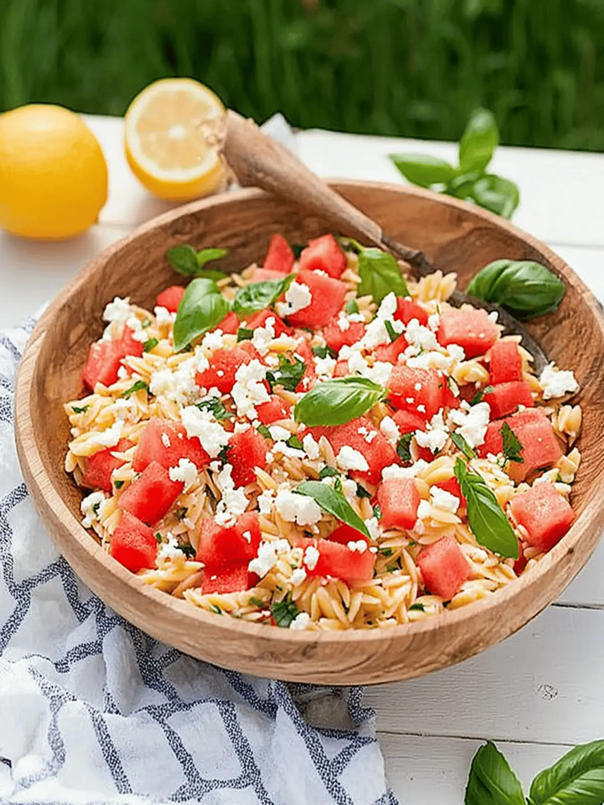 Zesty Watermelon Feta Orzo Salad with Lemon and Basil Bliss 4 Watermelon Feta Orzo Salad with Lemon and Basil