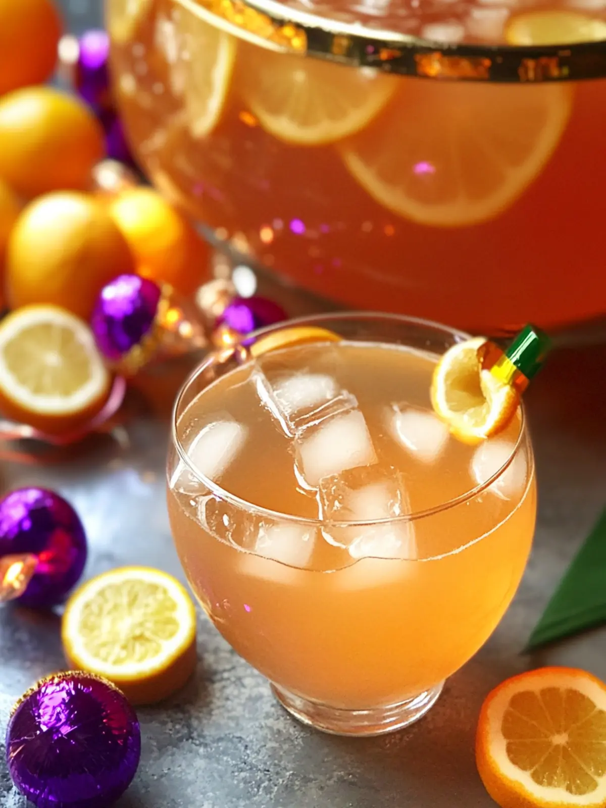 Tropical Party Mardi Gras Punch with Dark Rum Delight 2 Party Mardi Gras Punch with Dark Rum