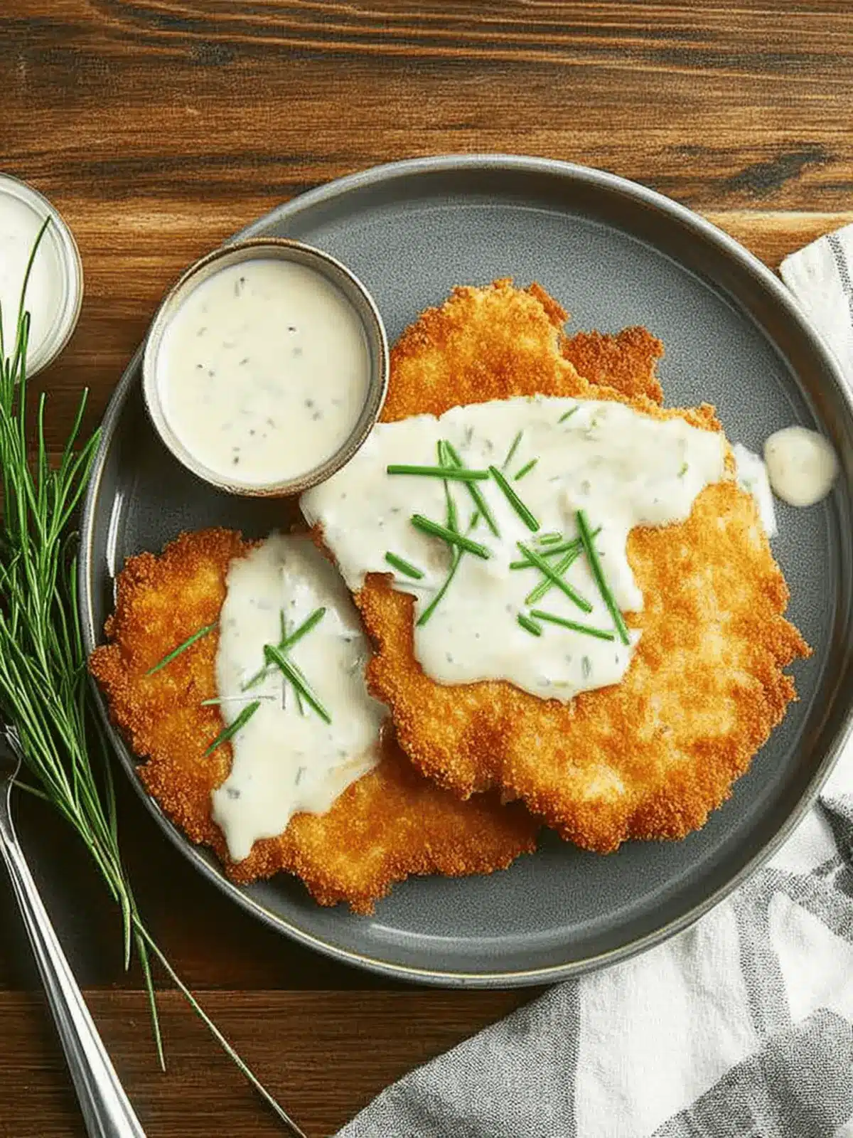Crispy Pork Schnitzel with Creamy Dill Sauce Awaits You 3 Pork Schnitzel