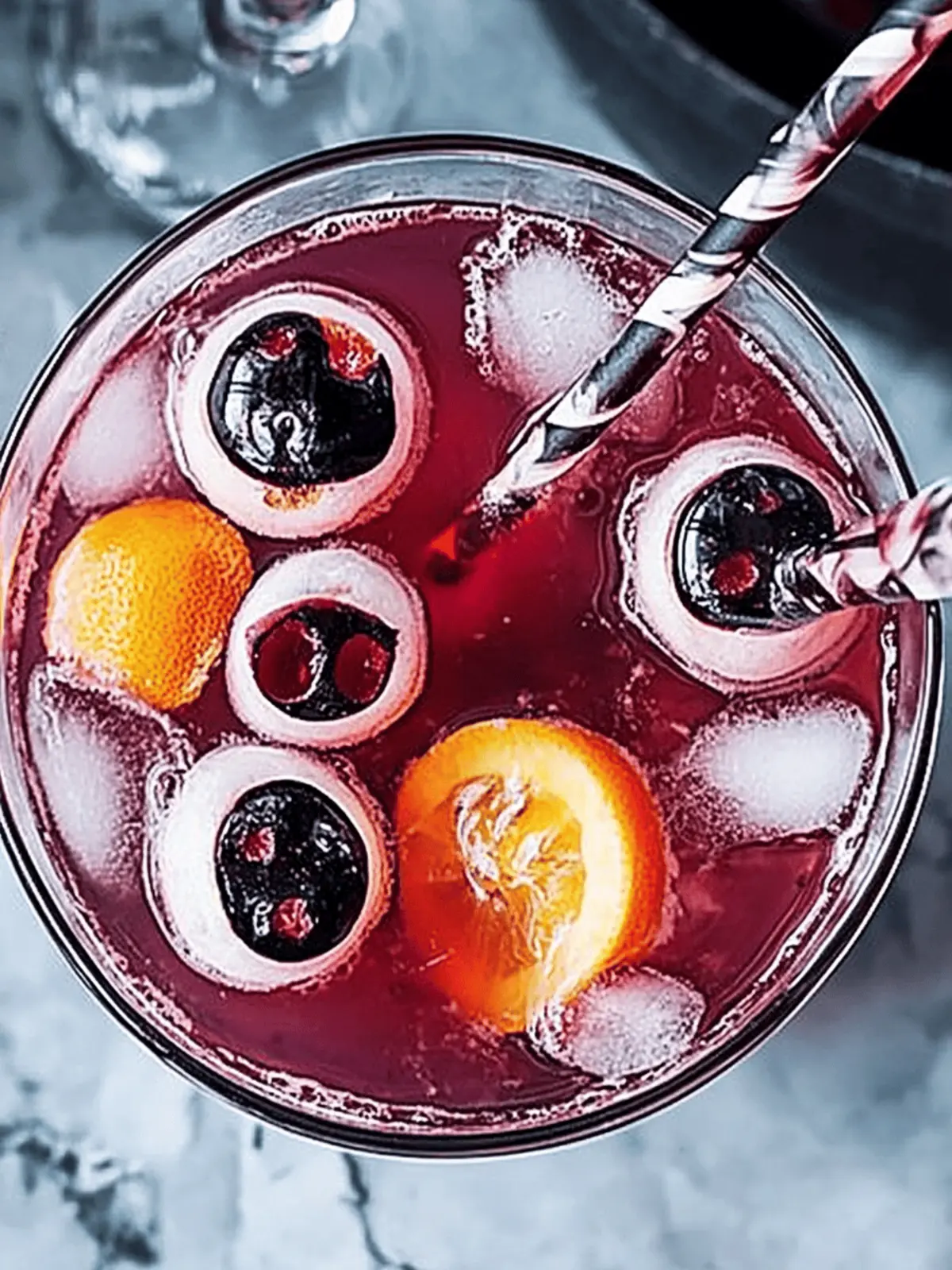 Spooky Halloween Mocktail with Ghoulish Lychee Eyeballs 2 Halloween mocktail