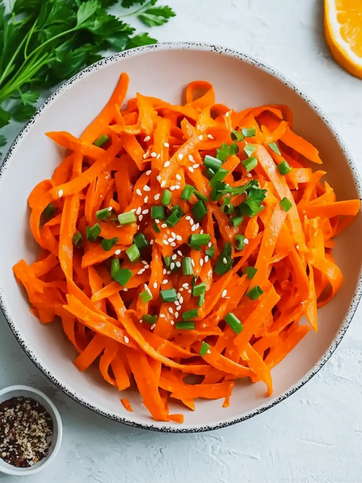 Crunchy Raw Carrot Salad with Zesty Asian Dressing 4 Raw Carrot Salad