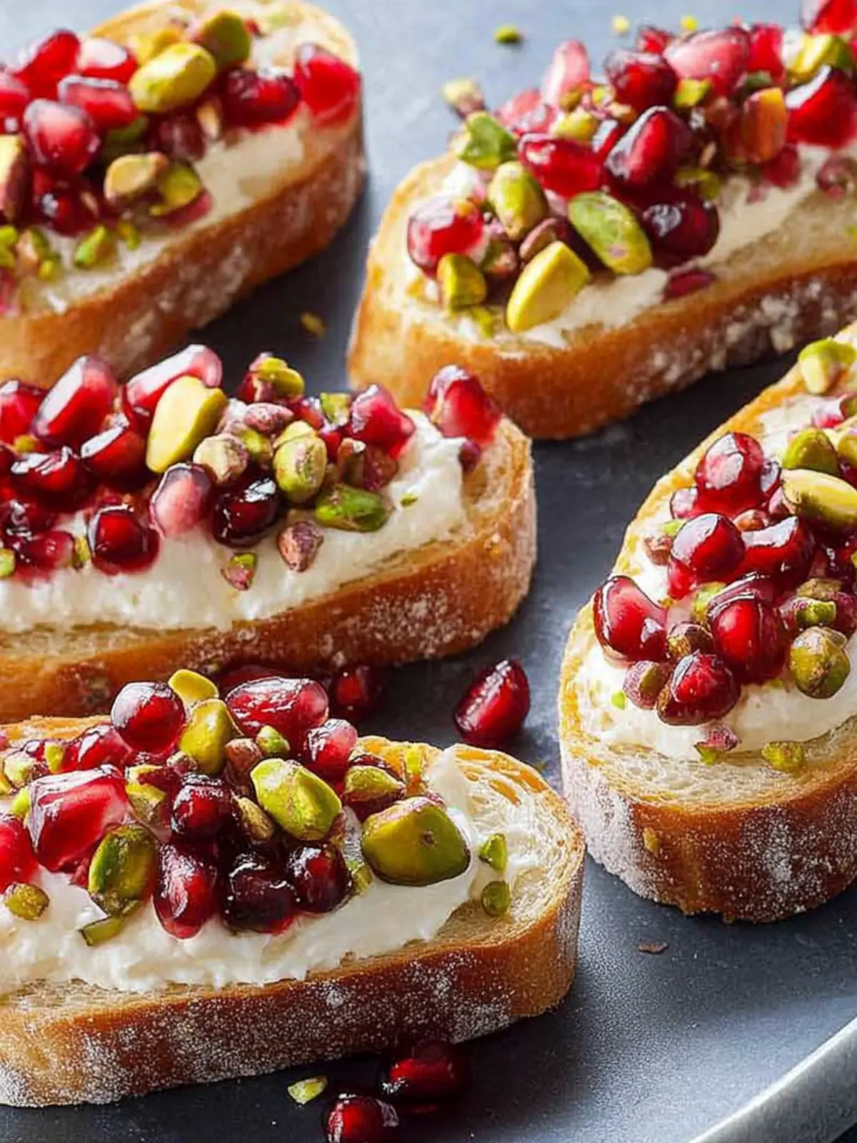 Pomegranate Pistachio Crostini: Your New Favorite Appetizer 3 Pomegranate Pistachio Crostini