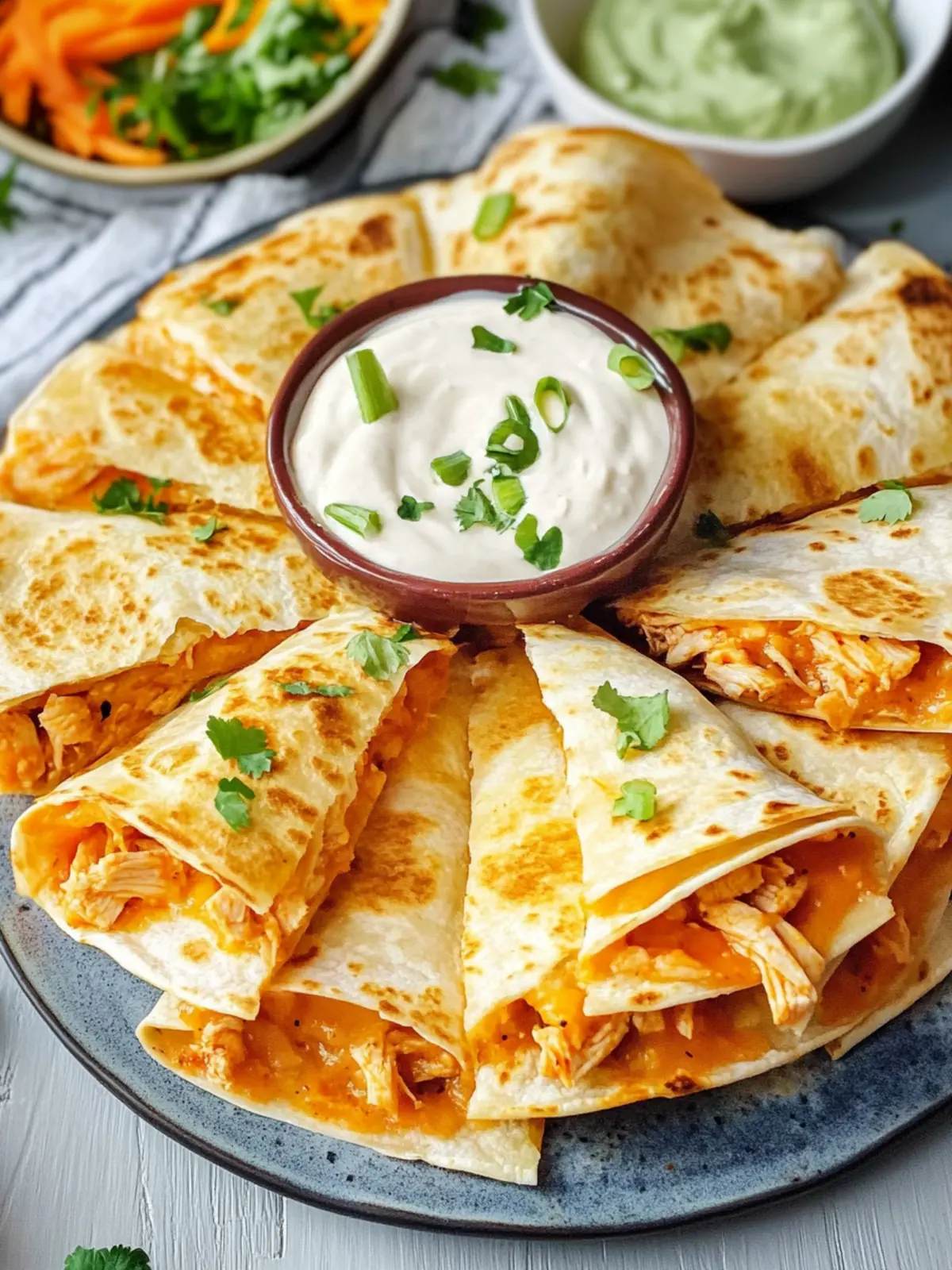 Buffalo Chicken Blooming Quesadilla A Flavorful Showstopper! 3 Buffalo Chicken Blooming Quesadilla