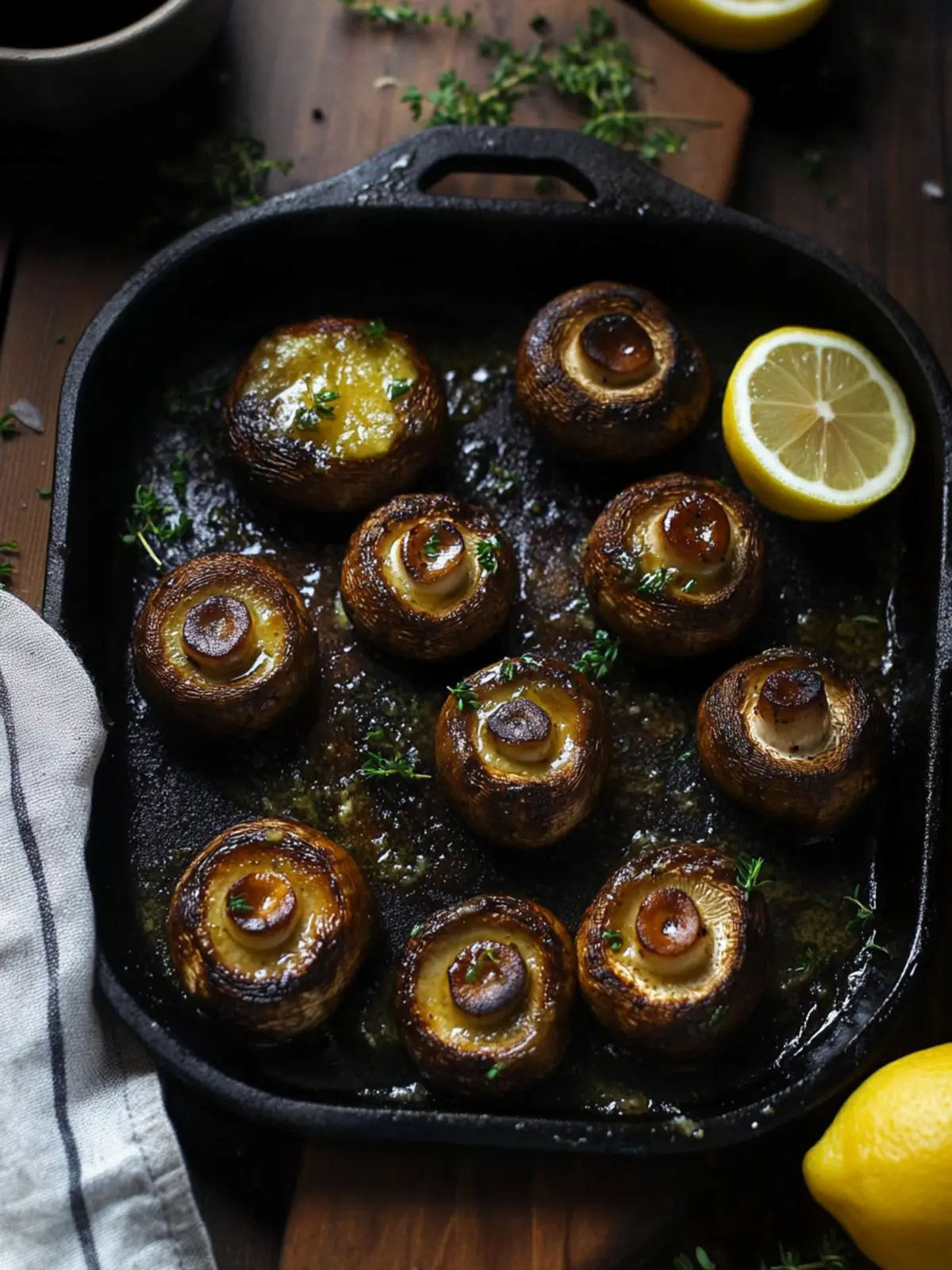 Delicious Roasted Mushrooms with Lemon Butter Sauce Bliss 2 Roasted Mushrooms with Lemon Butter Sauce