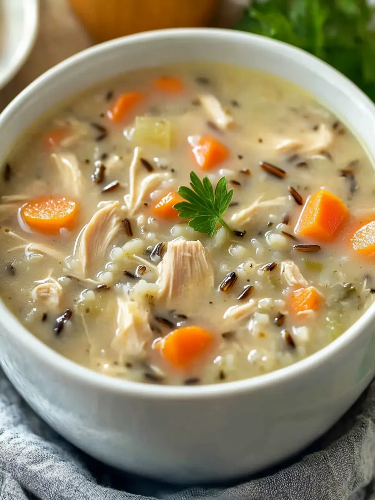 Crock Pot Chicken and Wild Rice Soup That's Creamy Without Cream 2 Crock Pot Chicken and Wild Rice Soup