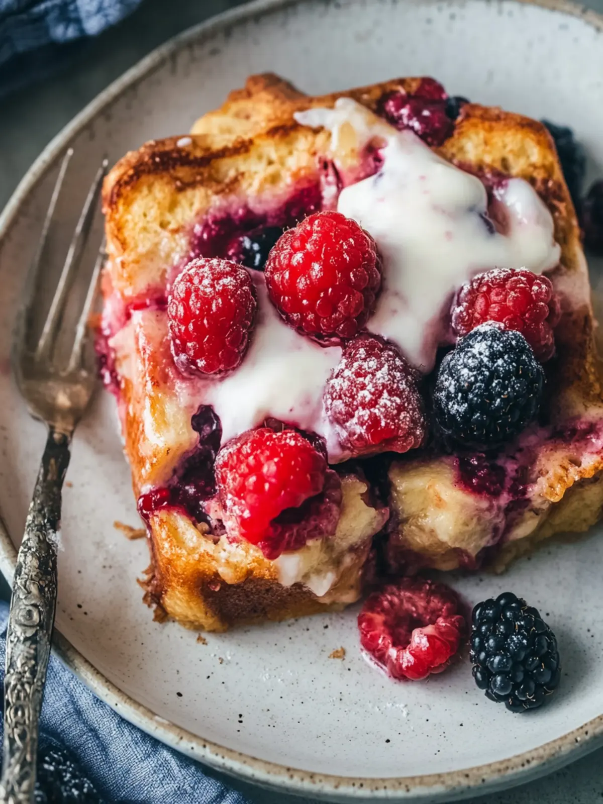 Berries and Cream Baked French Toast for Sweet Brunch Bliss 4 Berries and Cream Baked French Toast