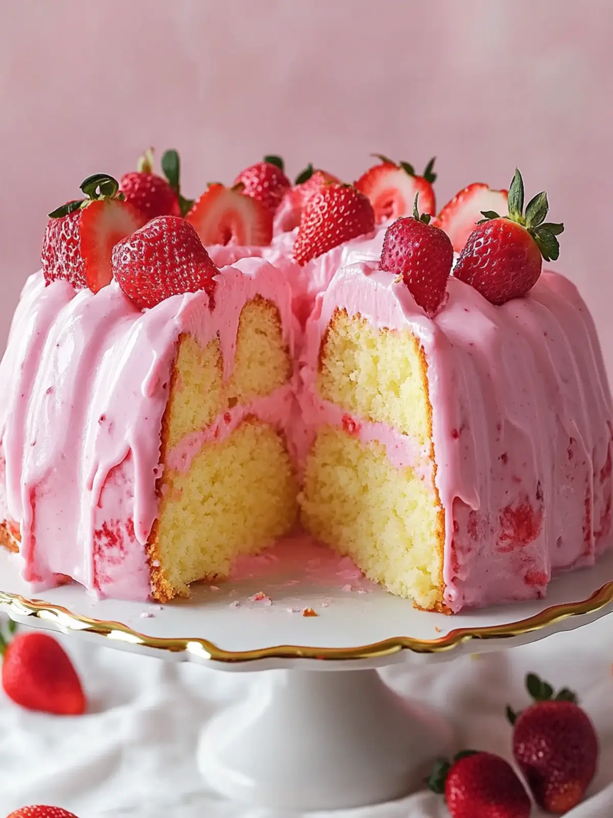 Delightful Strawberry Milkshake Pound Cake for Summer Bliss 4 Strawberry Milkshake Pound Cake