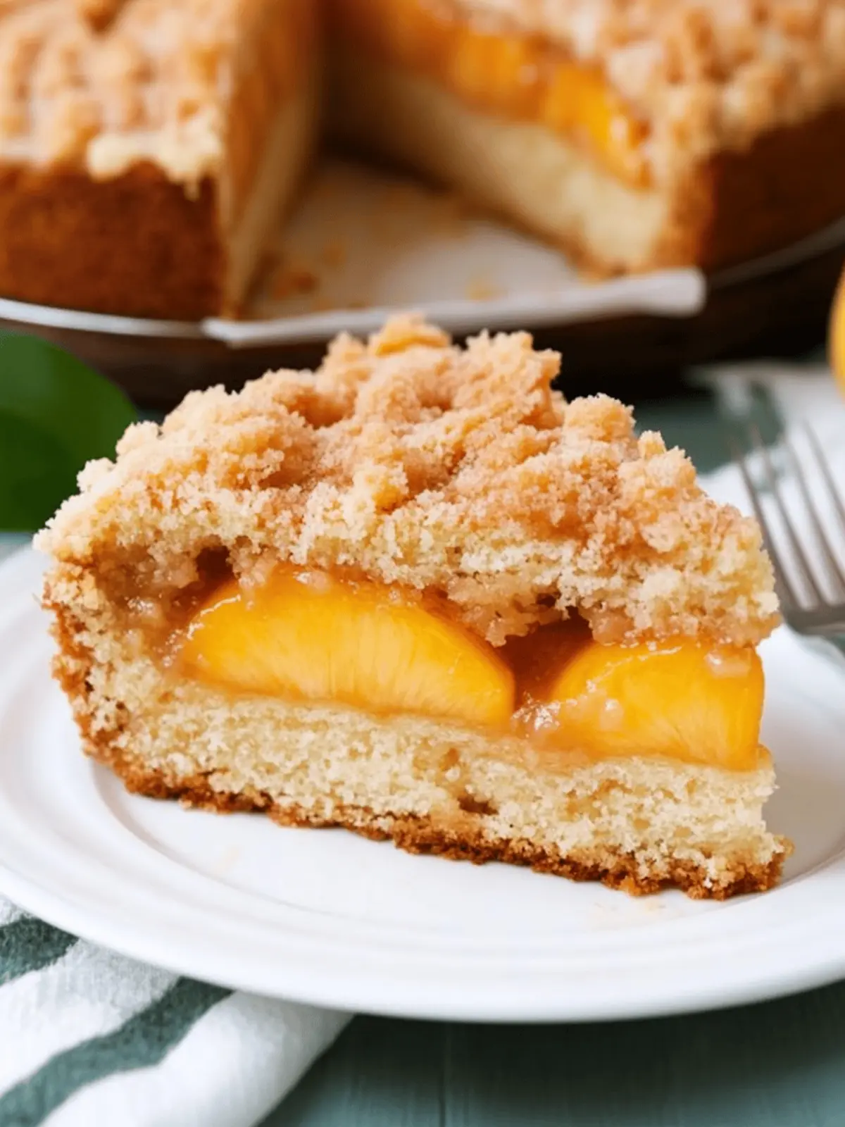 Peach Coffee Cake: Irresistibly Moist with a Cinnamon Crunch 2 Peach Coffee Cake