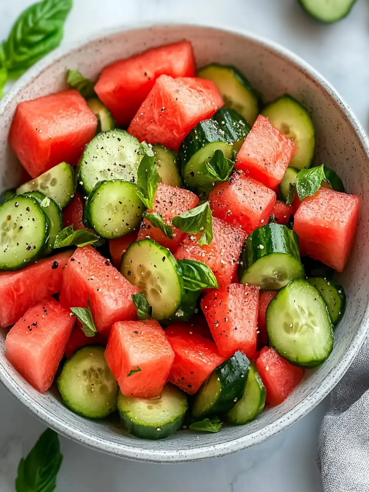 Delicious Watermelon Cucumber Salad for a Cool Summer Treat 2 Watermelon Cucumber Salad