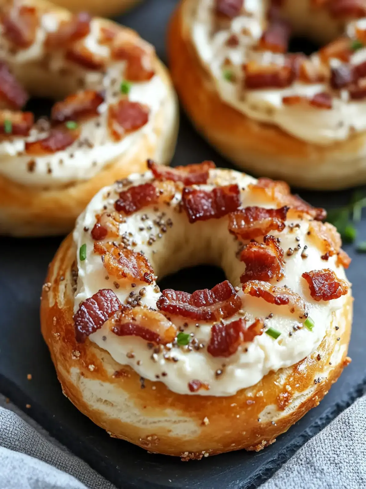 Bacon Cream Cheese Bagels: Breakfast Bliss Made Easy 4 Bacon Cream Cheese Bagels