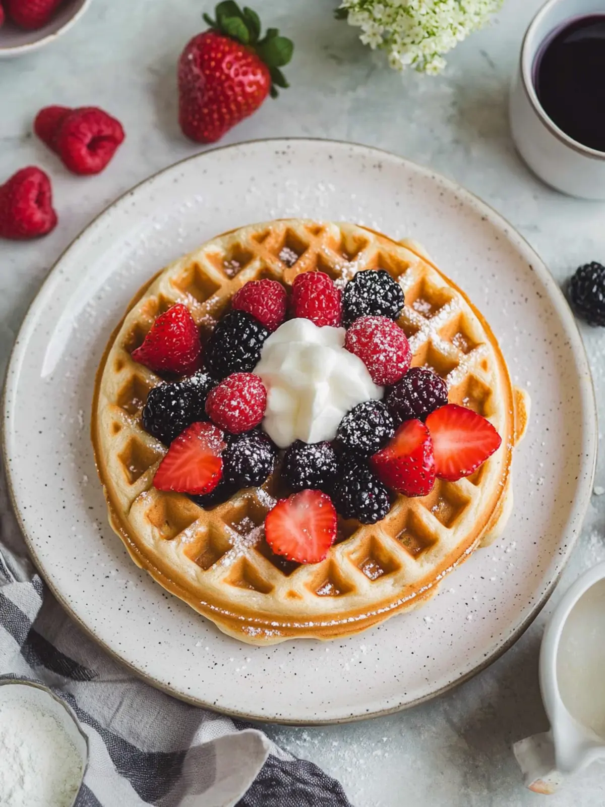 Earl Grey Waffles with Mixed Berries for a Blissful Breakfast 2 Earl Grey Waffles with Mixed Berries