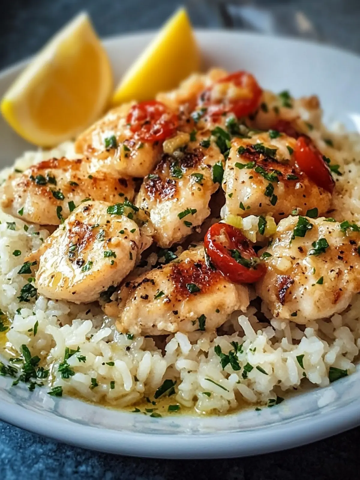 Flavorful Chicken Scampi with Garlic Parmesan Rice You ll Love 2 Chicken Scampi with Garlic Parmesan Rice