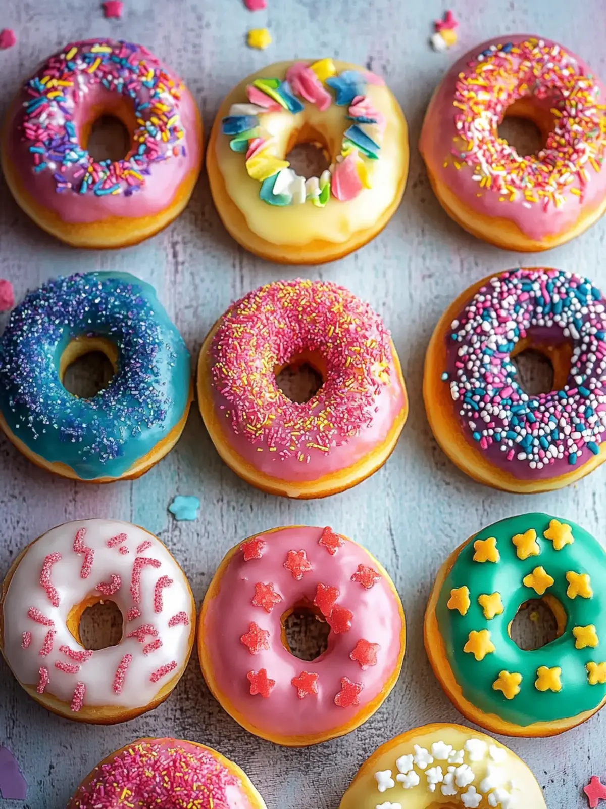 Colorful Rainbow Donuts That Spark Joy in Every Bite 3 Rainbow Donuts
