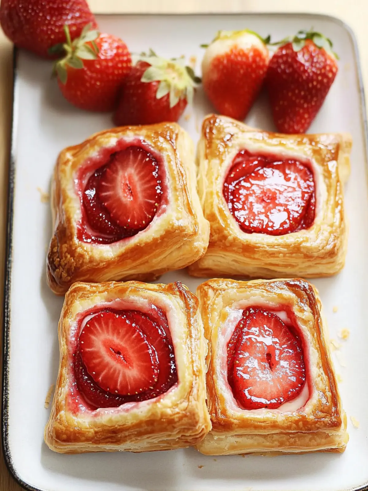 Irresistible Easy Strawberry Cream Cheese Danish With Puff Pastry 2 Easy Strawberry Cream Cheese Danish With Puff Pastry