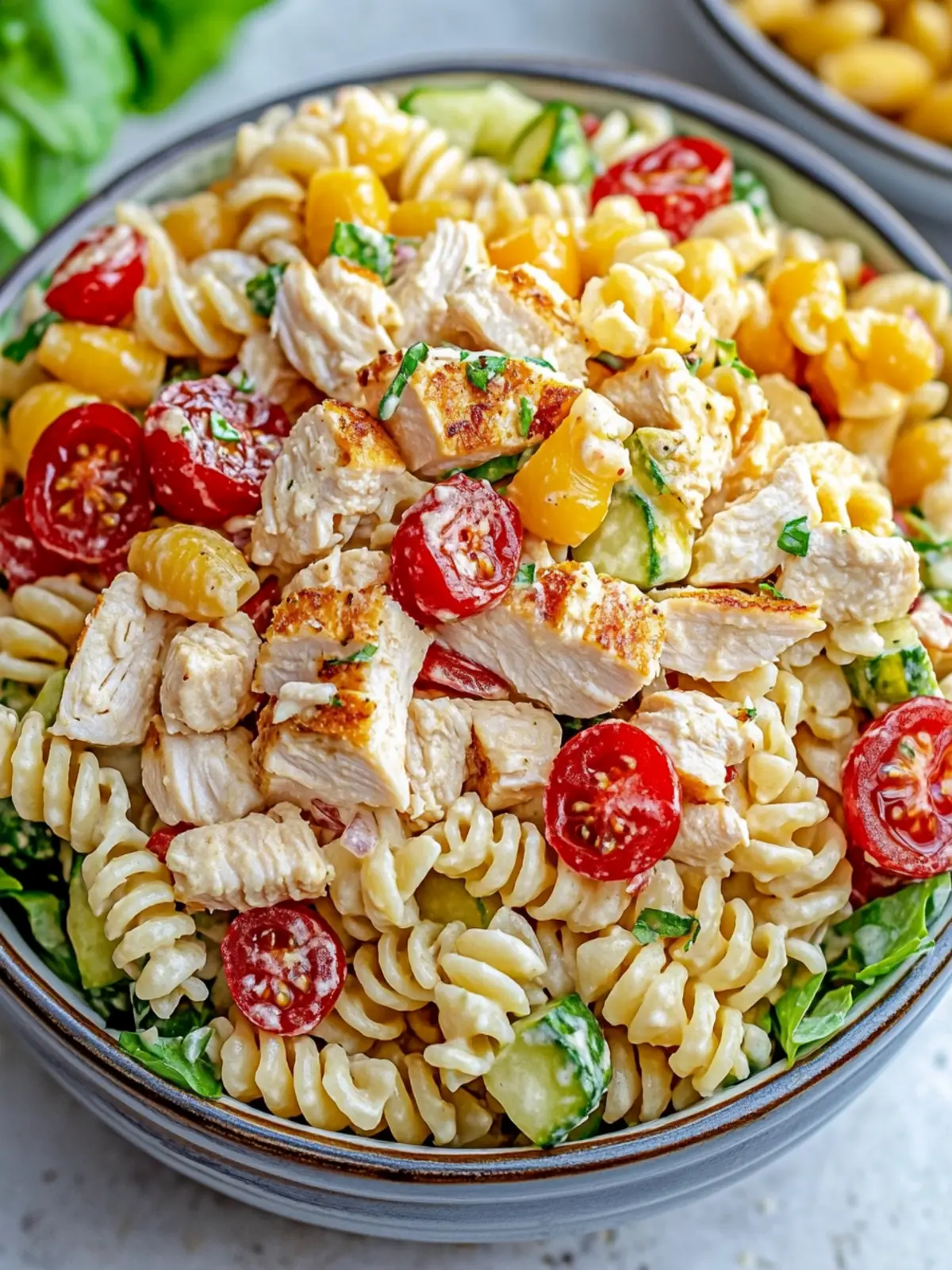 Deliciously Easy Chicken Club Pasta Salad for Summer Bliss 3 Chicken Club Pasta Salad