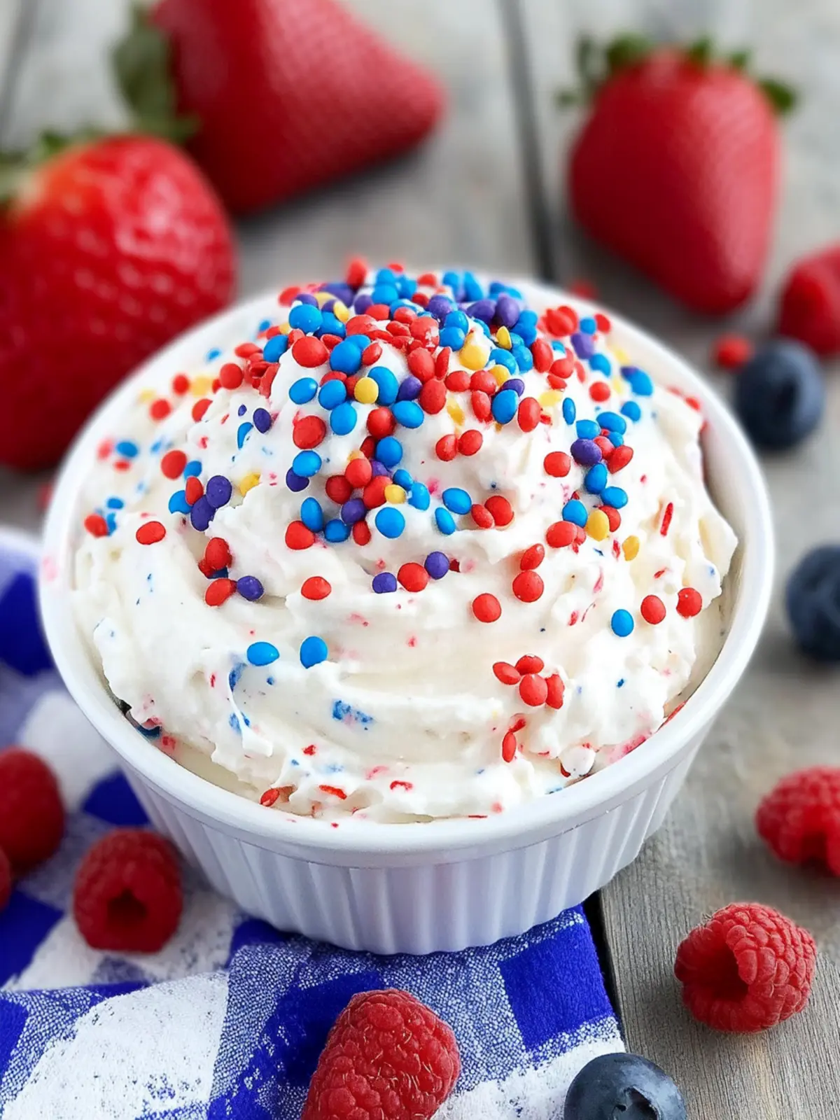 Festive Red, White & Blue Cake Batter Dip in Just 5 Minutes 2 Red, White & Blue Cake Batter Dip