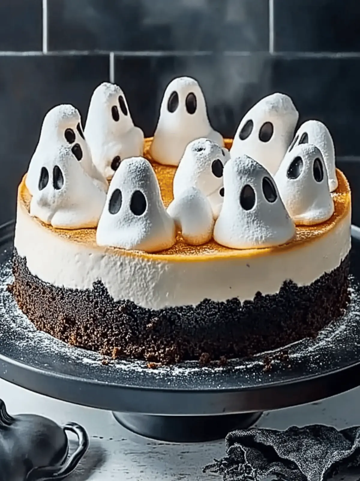 Spooky Halloween Marshmallow Cheesecake to Dazzle Your Guests 3 Spooky Halloween marshmallow cheesecake