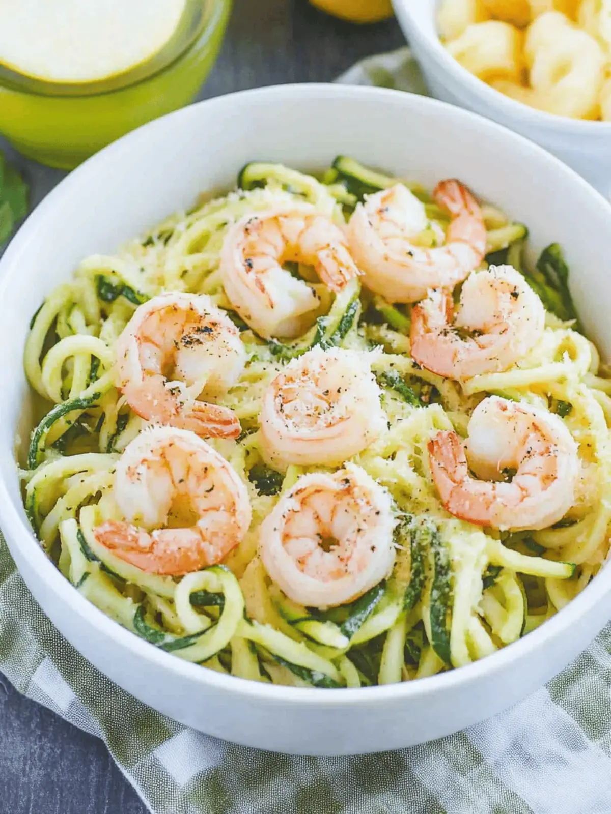 Garlic Parmesan Zoodles and Shrimp: Quick, Healthy Delight 4 Garlic Parmesan Zoodles and Shrimp