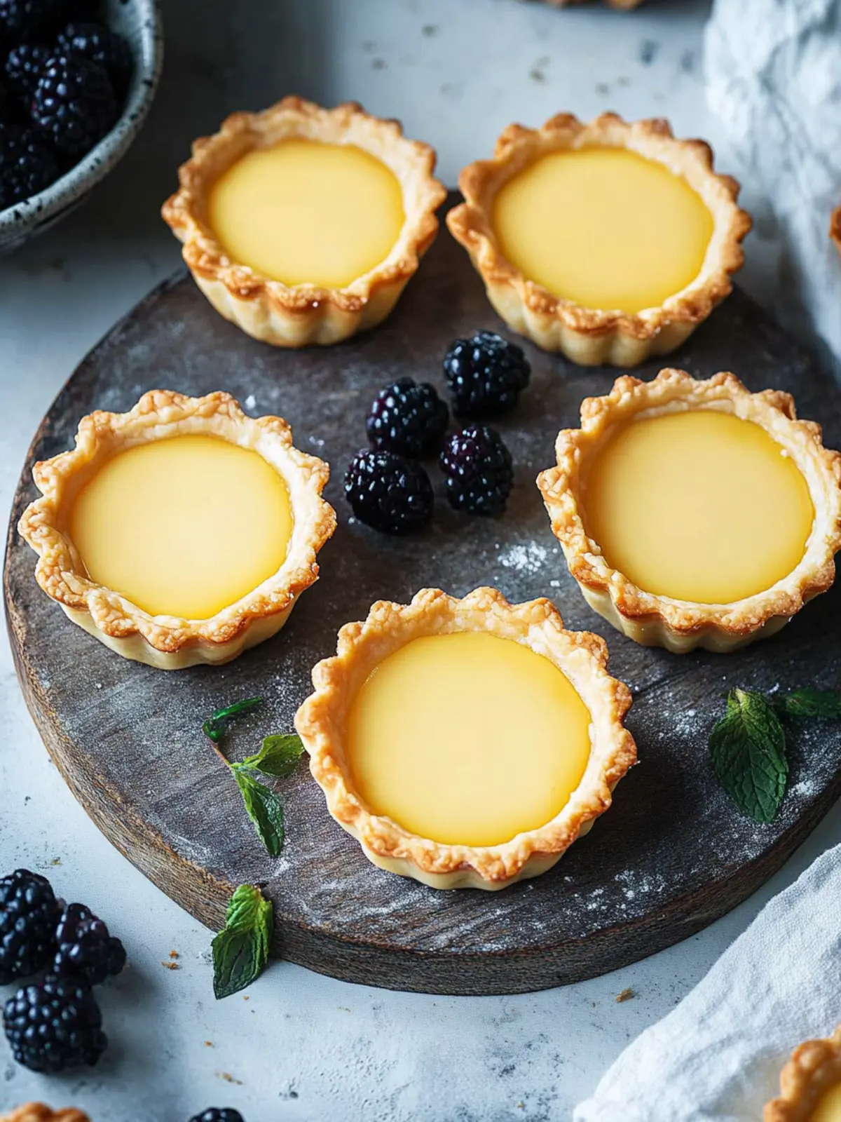 Delicious Vegan Egg Tarts: A Plant-Based Asian Delight 4 Vegan Egg Tarts