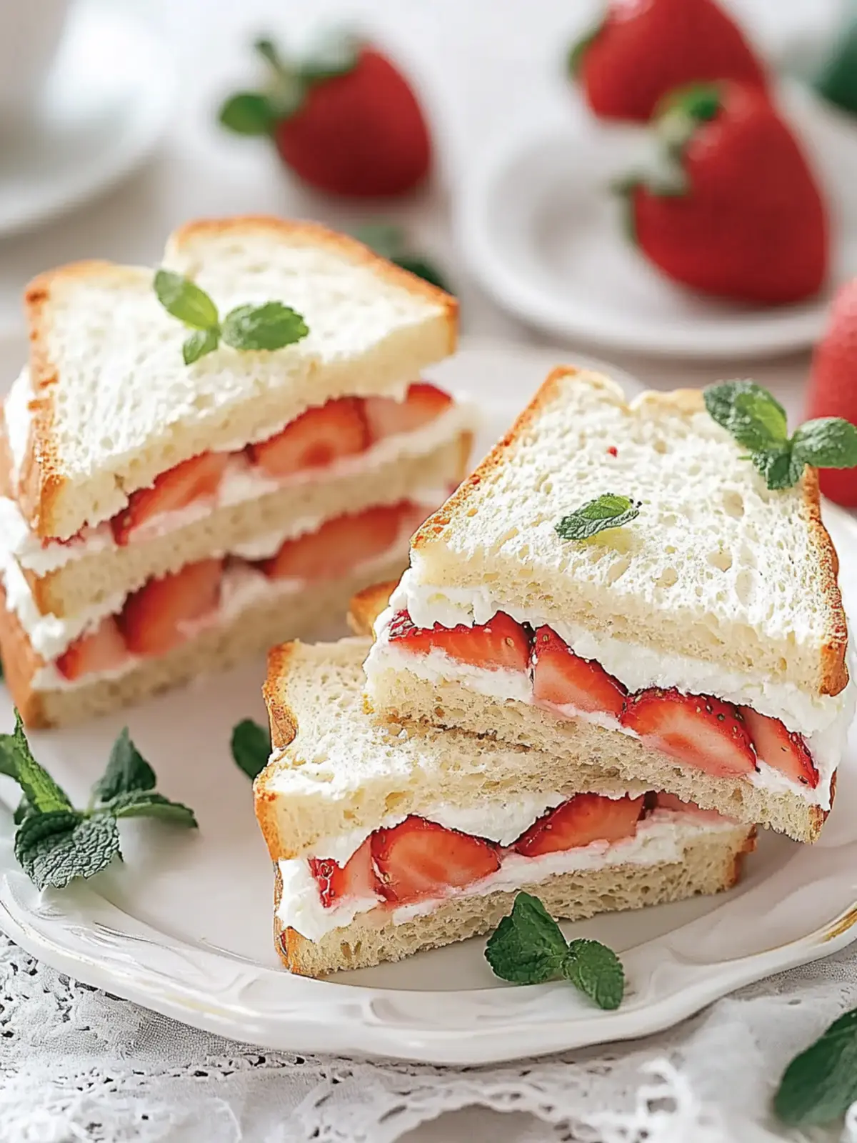 Guilt-Free Strawberry Tea Sandwiches for Your Perfect Gathering 4 Strawberry Tea Sandwiches