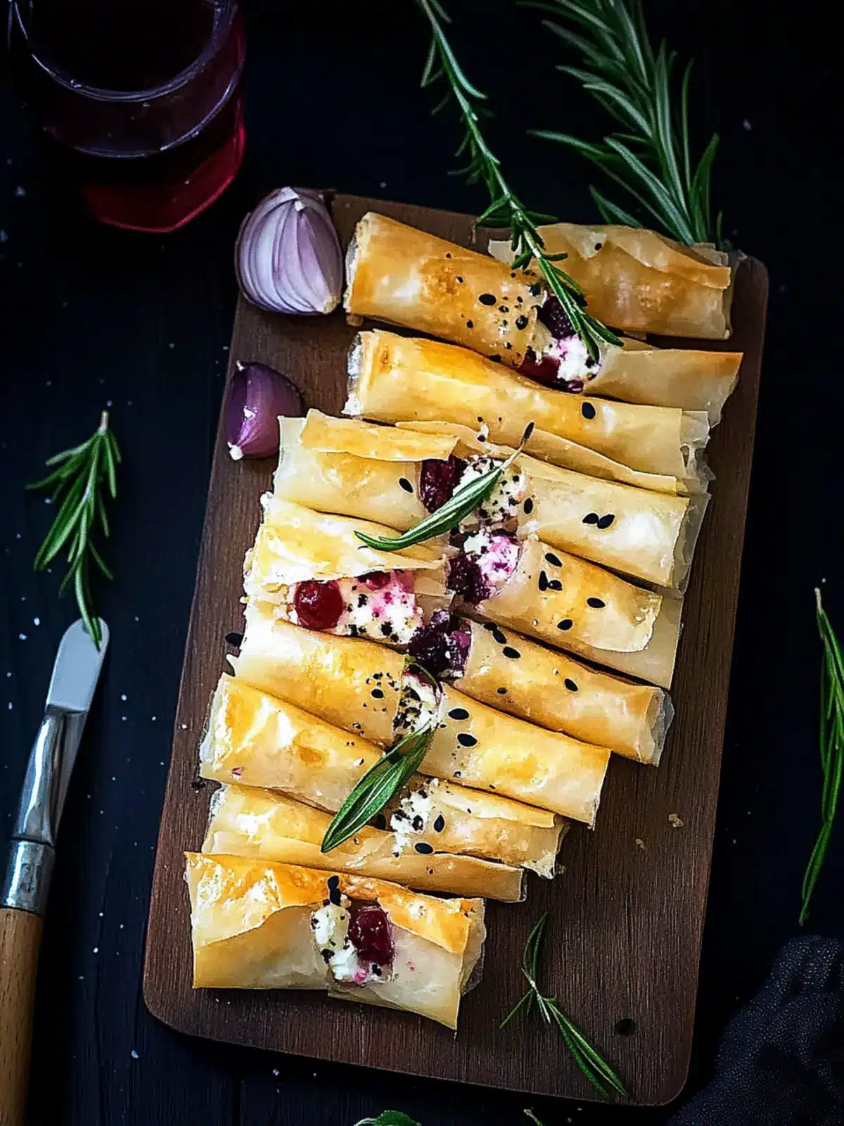 Cranberry and Brie Filo Crackers for Festive Gatherings 3 Cranberry and Brie Filo Crackers