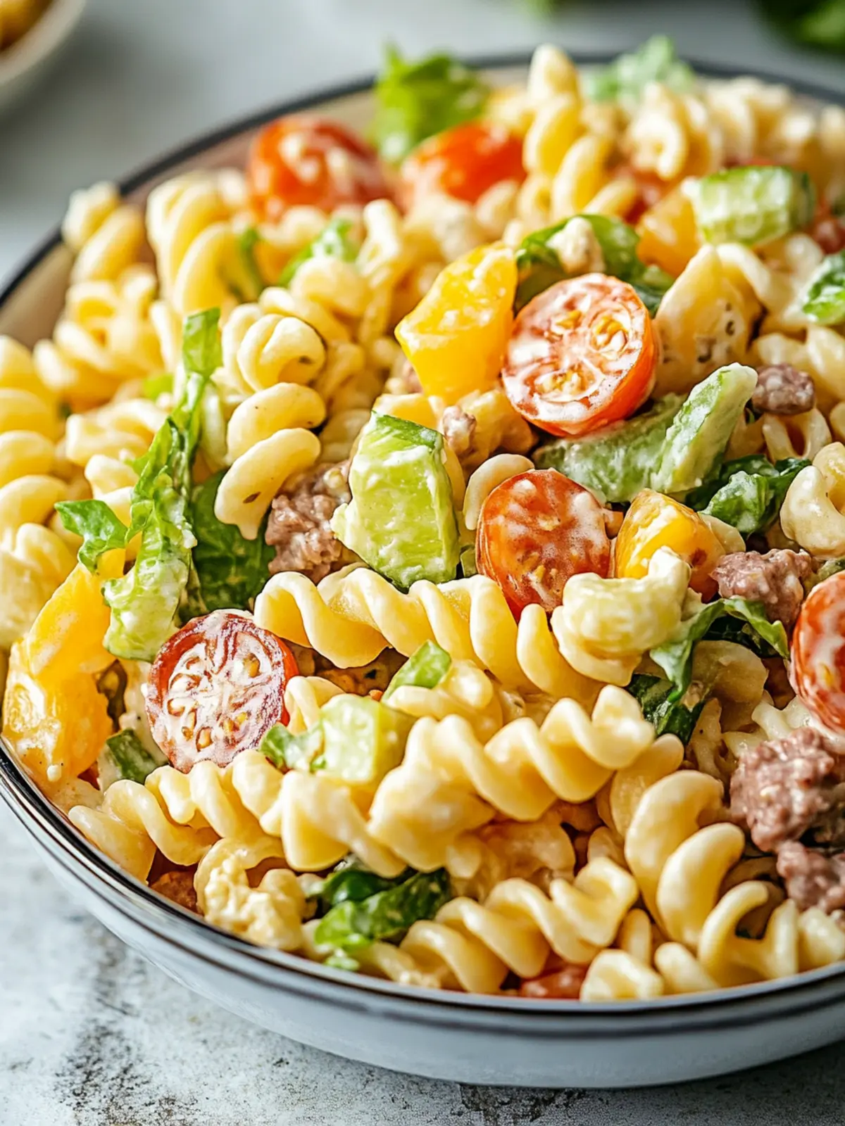 Big Mac Pasta Salad: Easy, Flavorful Fun for Any Gathering 2 Big Mac Pasta Salad