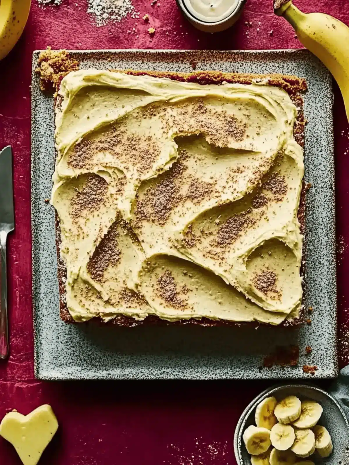 Delicious Banana Traybake with Cream Cheese Frosting Delight 4 Banana traybake with cream cheese frosting