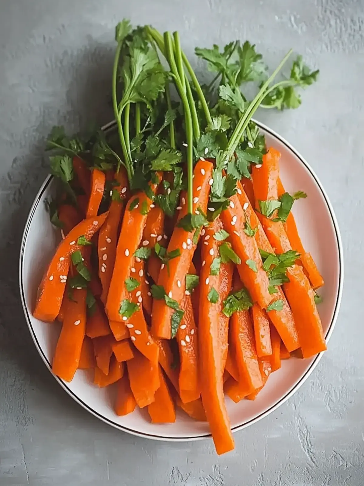 Crunchy Raw Carrot Salad with Zesty Asian Dressing 2 Raw Carrot Salad
