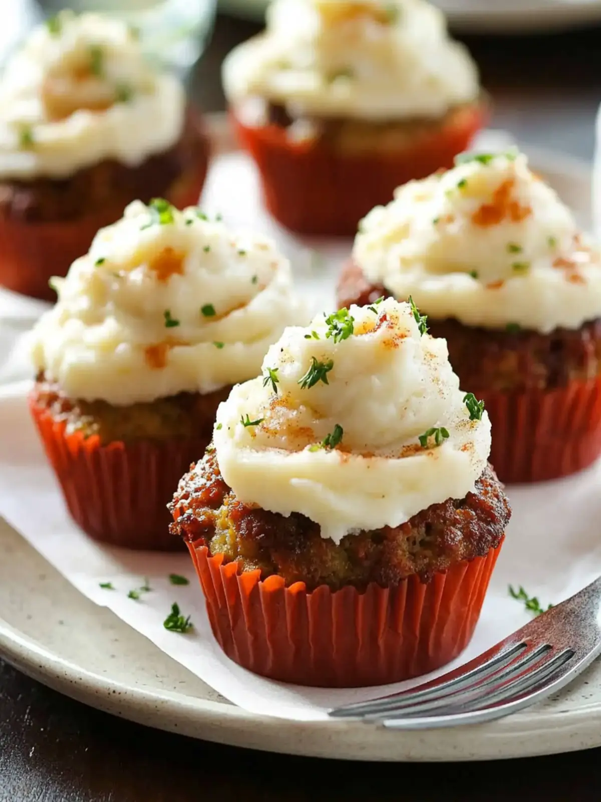 Meatloaf Cupcakes with Mashed Potato for the Ultimate Comfort Food 4 Meatloaf Cupcakes With Mashed Potato