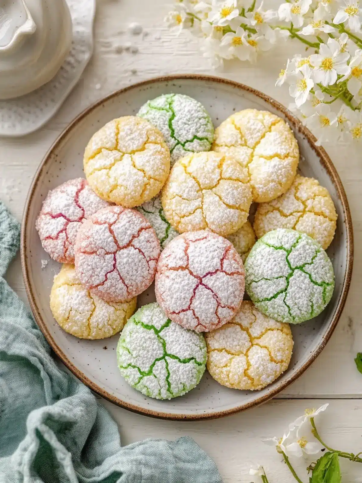 Chewy Springtime Crinkle Cookies for a Joyful Treat 3 Springtime Crinkle Cookies