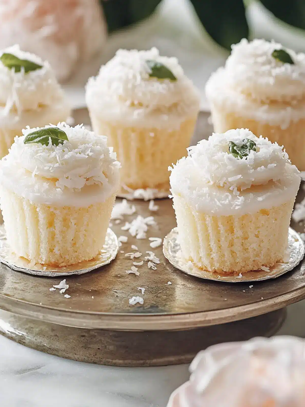 Irresistible Mini Coconut Cakes with Buttery Bliss 4 Mini Coconut Cakes