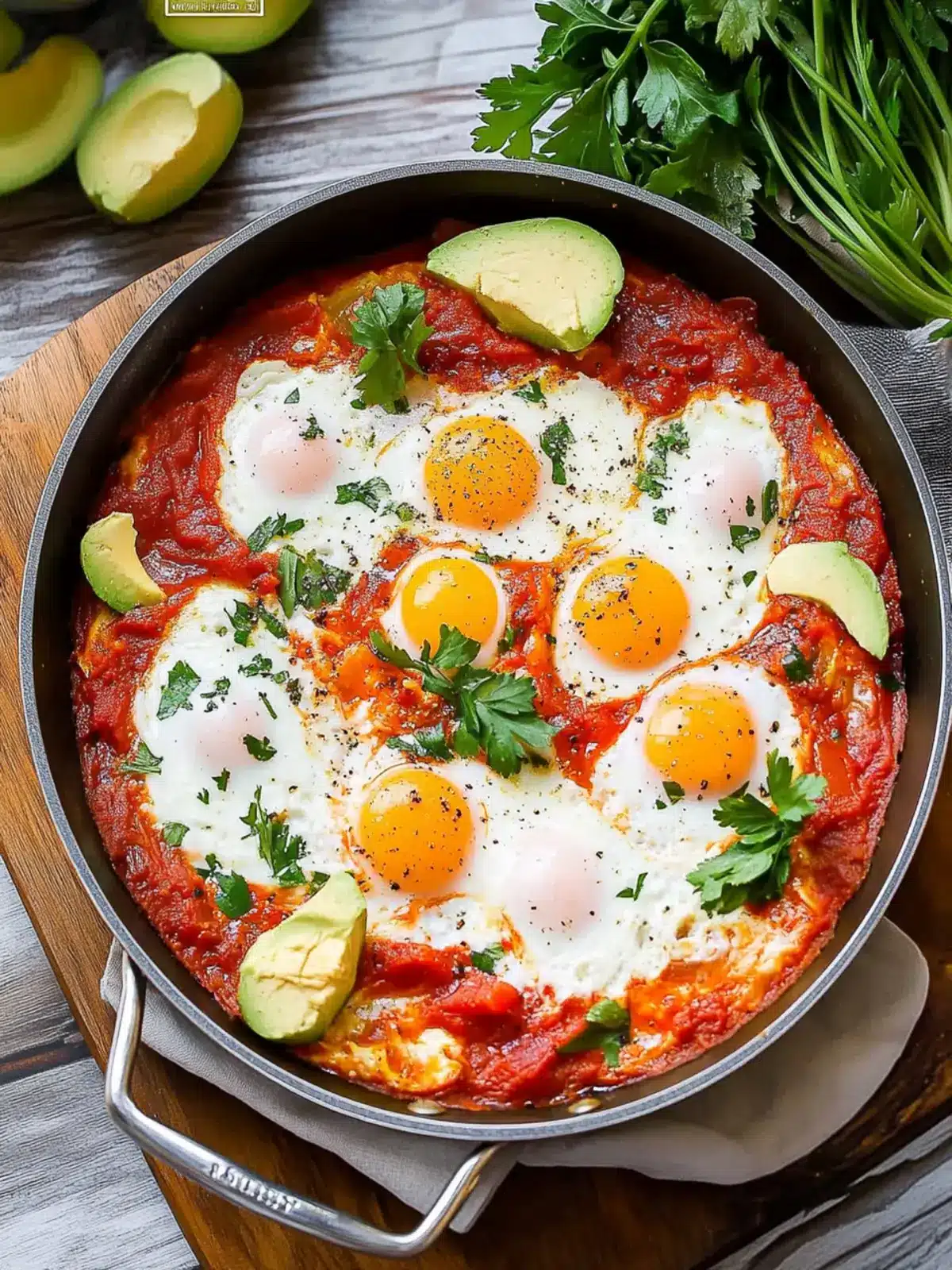 Delicious One Pan Shakshuka (Eggs in Hell) with Hearty Potatoes 3 One Pan Shakshuka (Eggs in Hell)