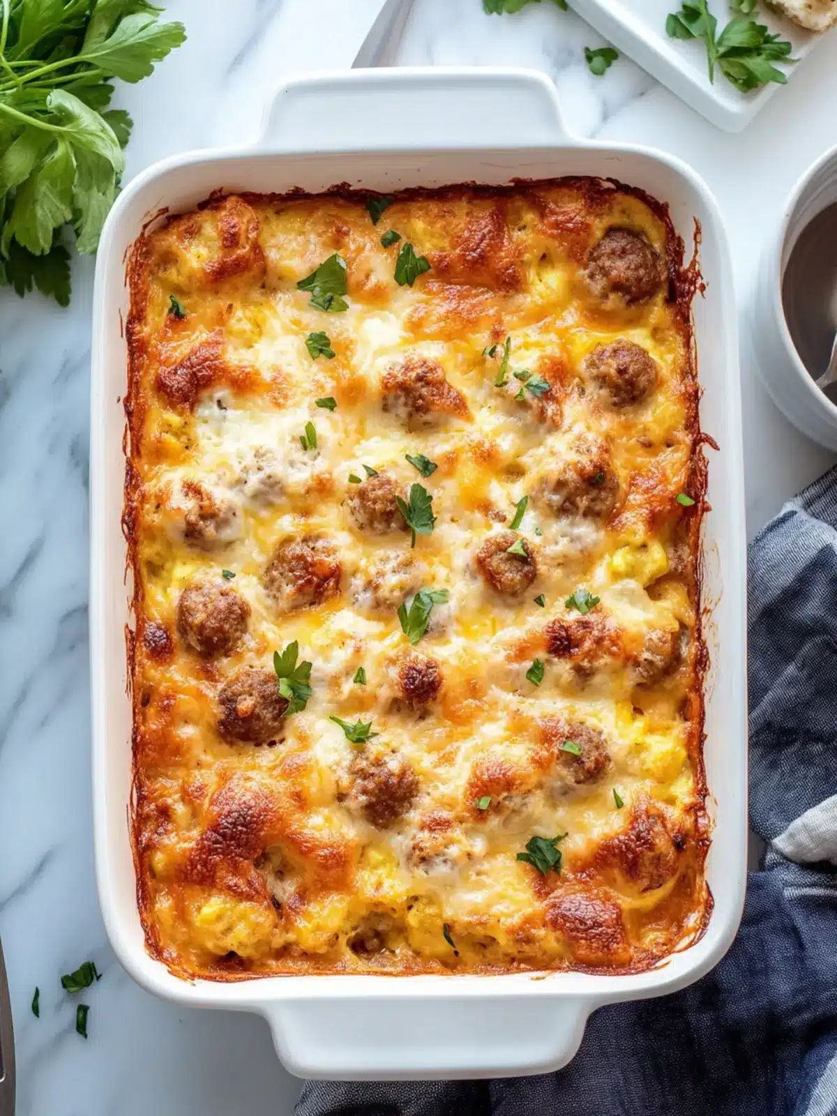 Sausage Egg Casserole with Tater Tots for Effortless Brunch 4 Sausage Egg Casserole with Tator Tots