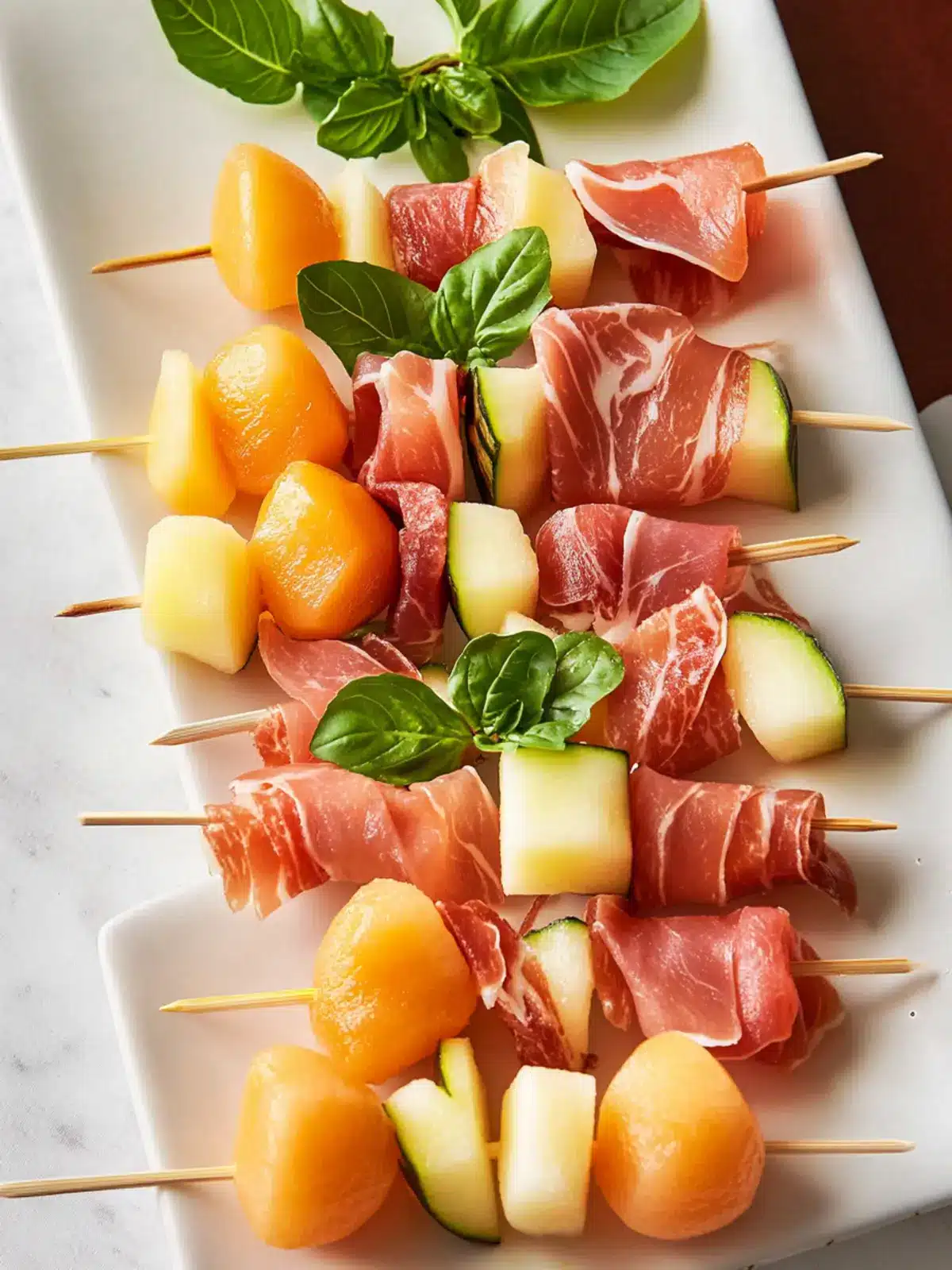 Prosciutto and Melon Skewers: Easy, Colorful Appetizers to Impress 4 Prosciutto and Melon Skewers