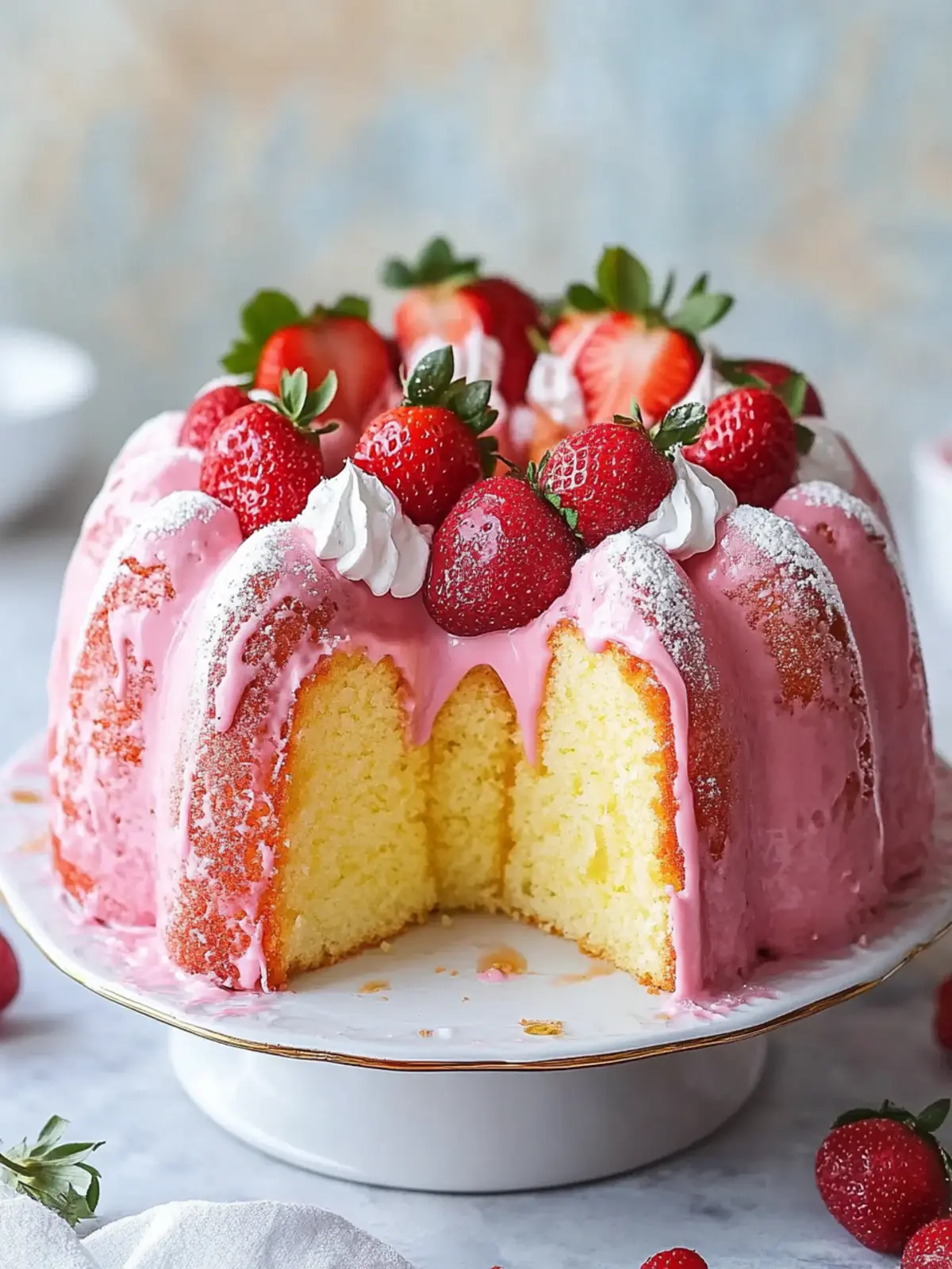 Delightful Strawberry Milkshake Pound Cake for Summer Bliss 2 Strawberry Milkshake Pound Cake