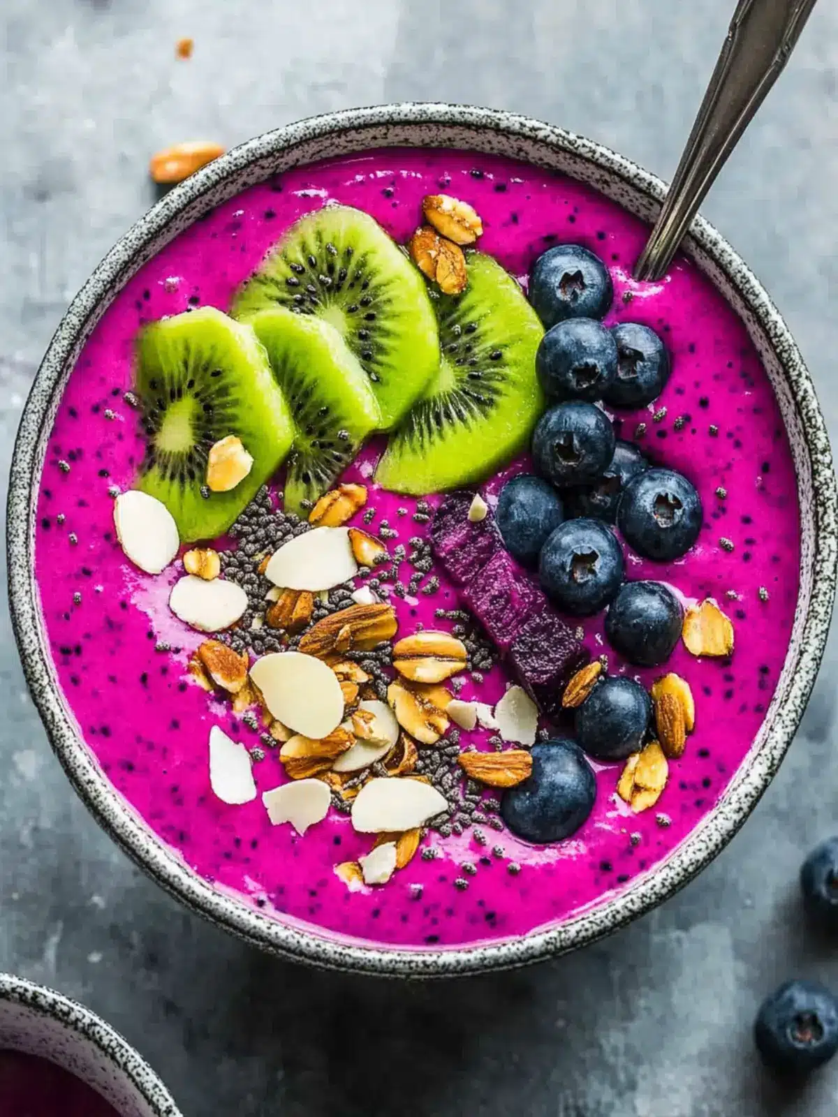 Vibrant Dragon Fruit Smoothie Bowl for a Tropical Breakfast Boost 2 Dragon Fruit Smoothie Bowl