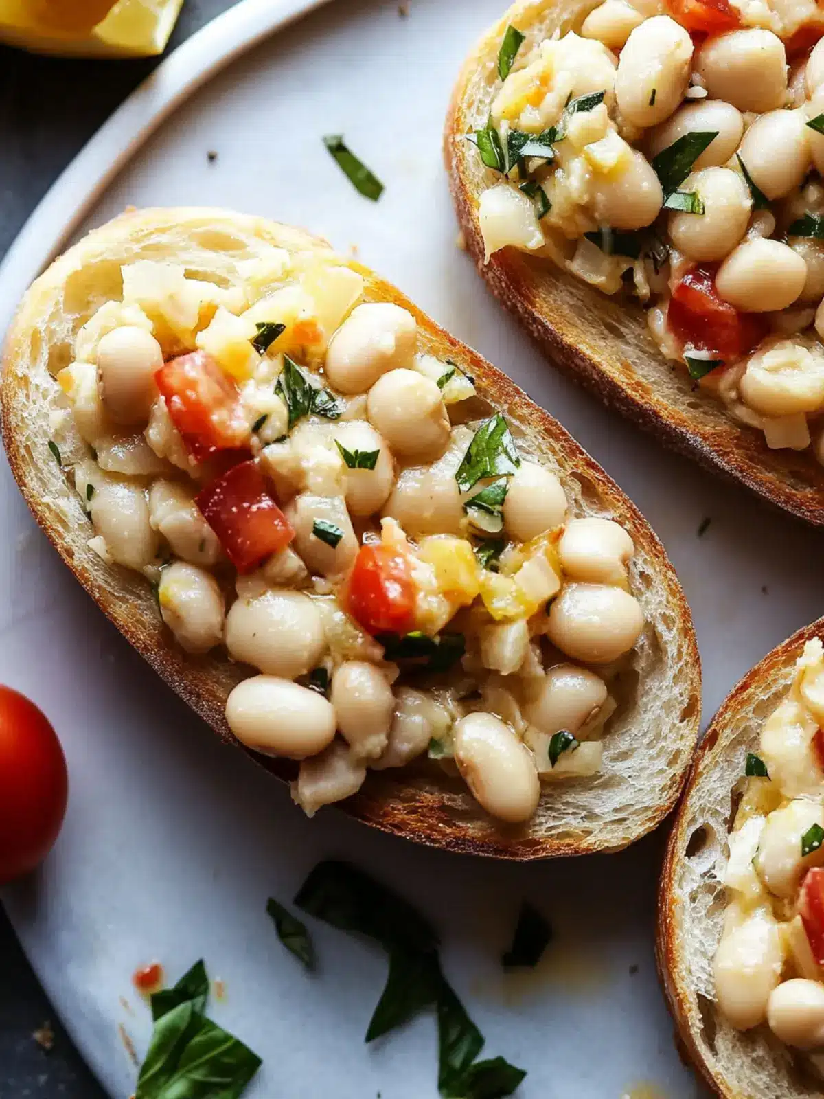 Deliciously Creamy White Bean Bruschetta You'll Love to Share 2 Creamy White Bean Bruschetta