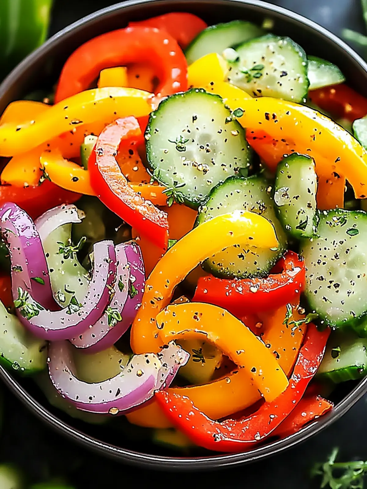 Crisp Cucumber Sweet Pepper Salad for a Quick Healthy Boost 2 Cucumber Sweet Pepper Salad