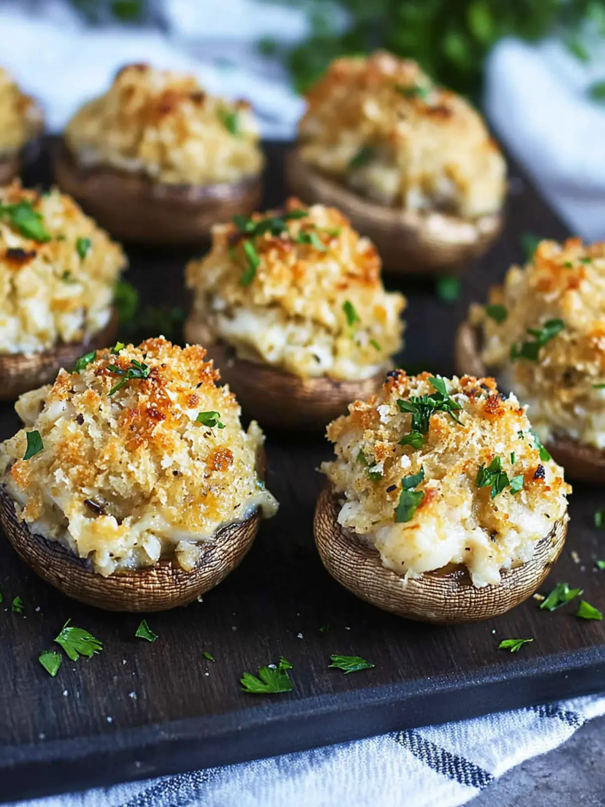 Irresistible Crab Stuffed Mushrooms for Effortless Entertaining 3 Crab Stuffed Mushrooms