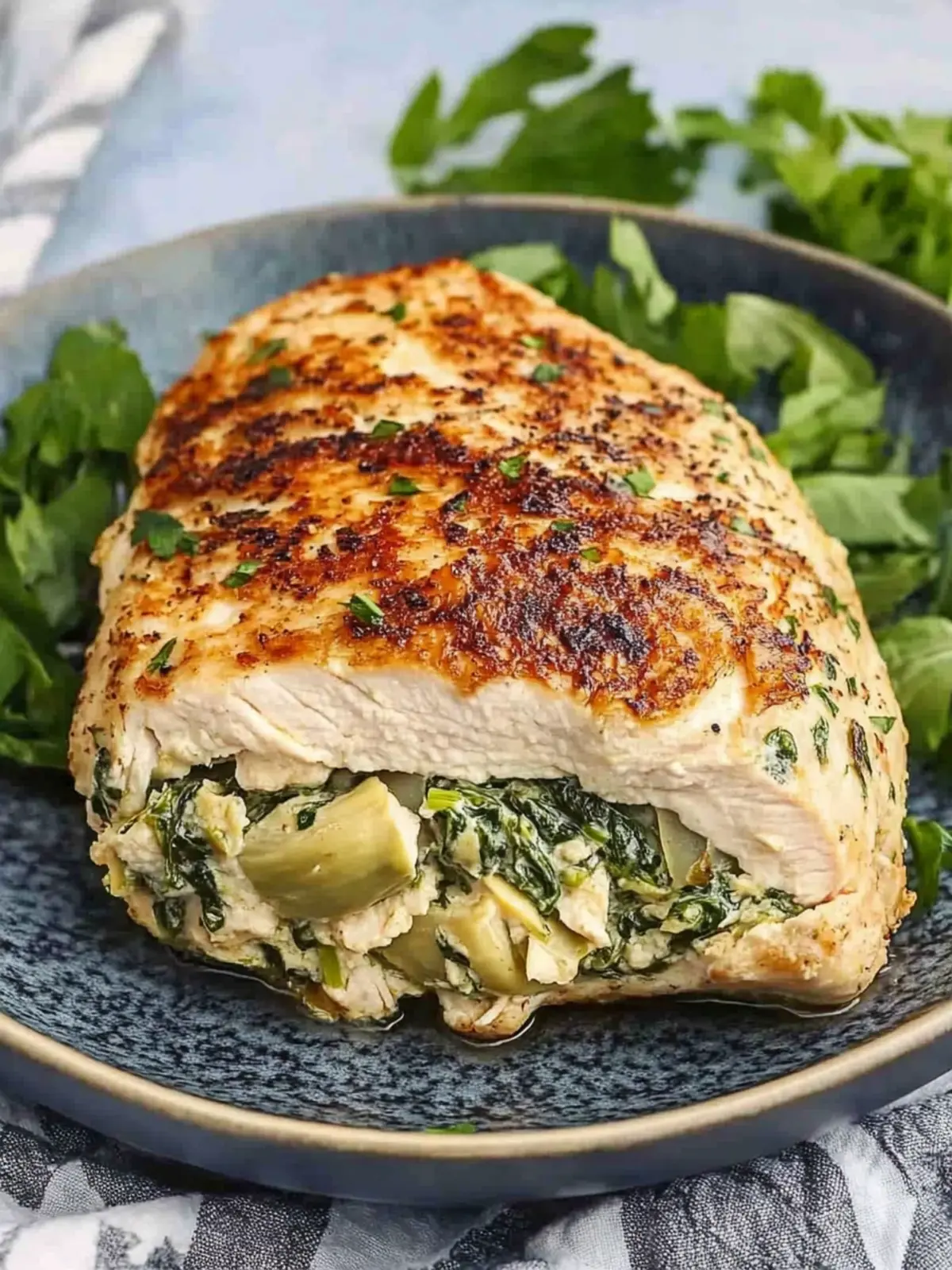 Air Fryer Spinach and Artichoke Stuffed Chicken Breast Bliss 4 Air Fryer Spinach and Artichoke Stuffed Chicken Breast