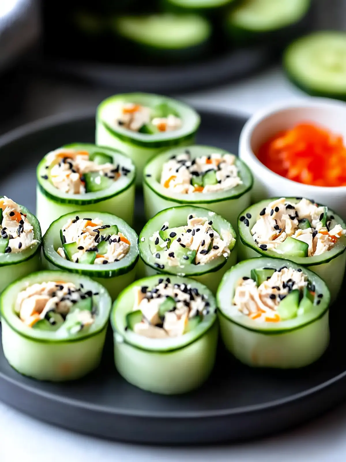 Zesty Chicken Salad Cucumber Roll Ups for a Fresh Lunch Twist 2 Chicken Salad Cucumber Roll Ups