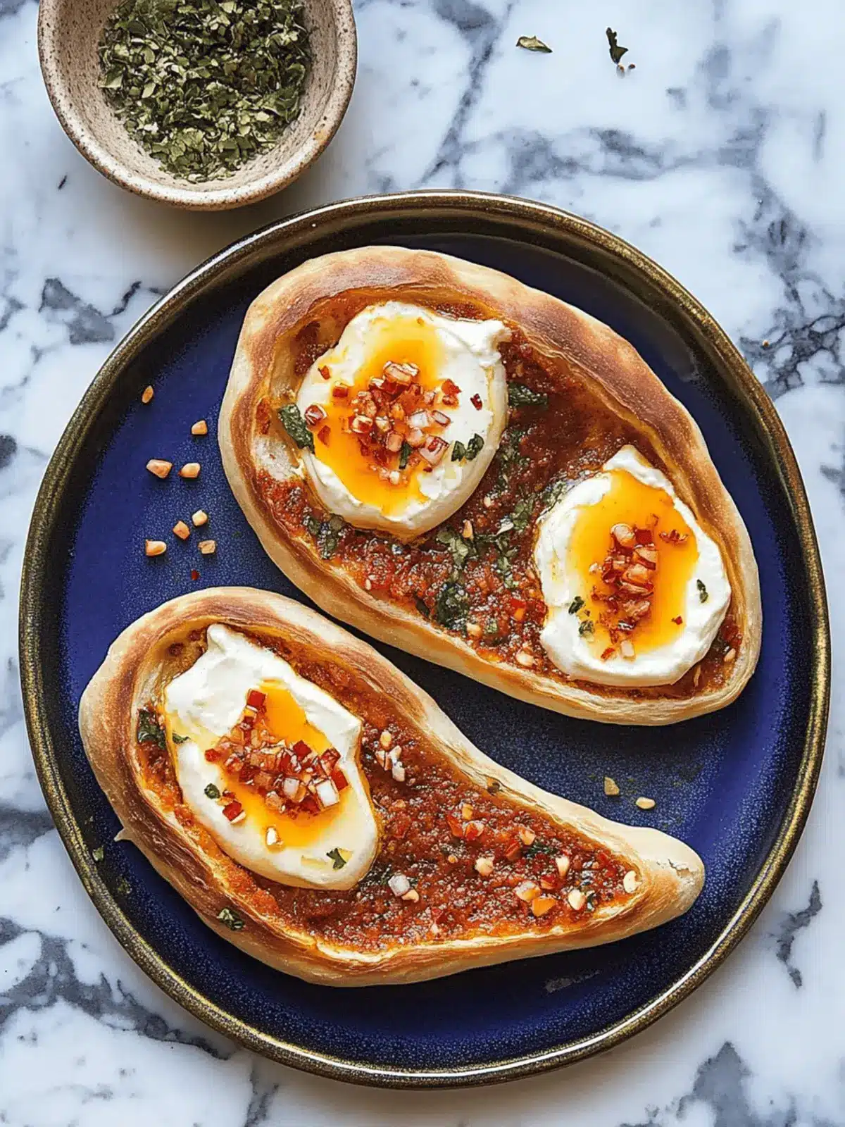 Indulge in Adjaruli Khachapuri with Aleppo Chilli Butter 2 Adjaruli khachapuri with aleppo chilli and spring onion butter