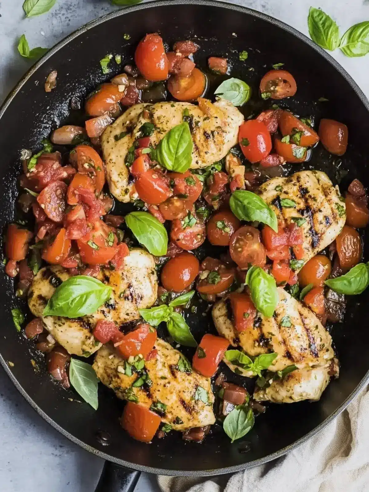 Bruschetta Chicken Skillet: A Quick and Nutritious Delight 3 Bruschetta Chicken Skillet