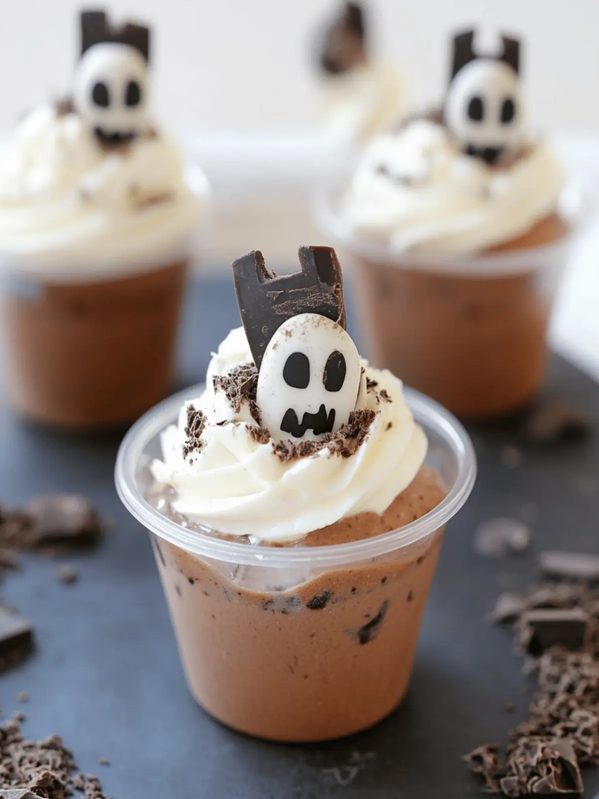 Spooktacular Ghosts in the Graveyard Chocolate Pudding Cups 3 Ghosts in the Graveyard Chocolate Pudding Cups