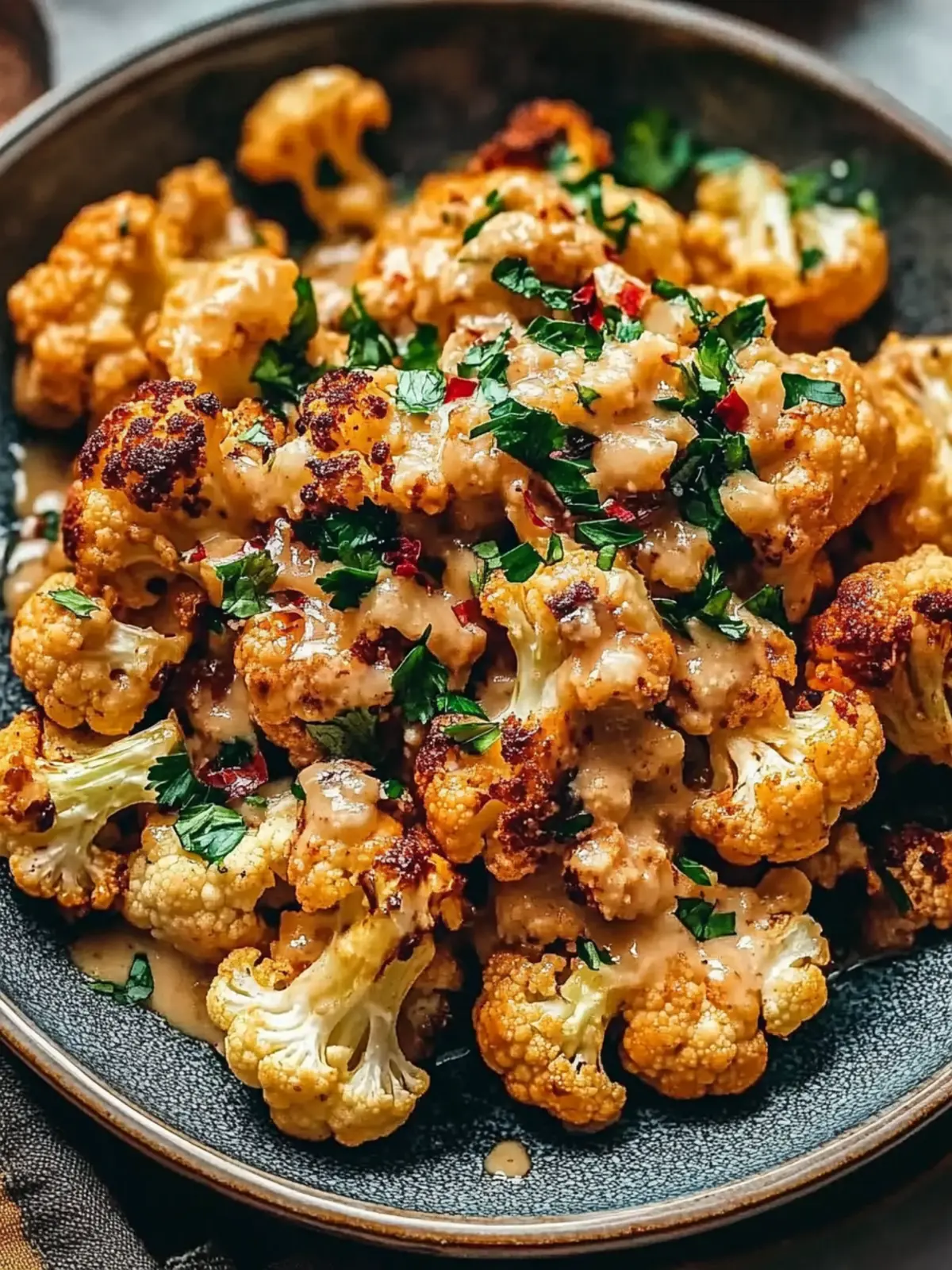 Savory Moroccan Cauliflower with Creamy Tahini-Honey Bliss 3 Moroccan Cauliflower with Tahini-Honey